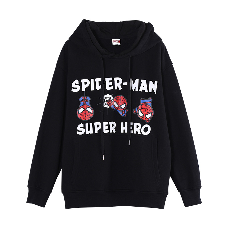 初语漫威绿巨人印花卫衣女抽绳连帽宽松bf风上衣潮