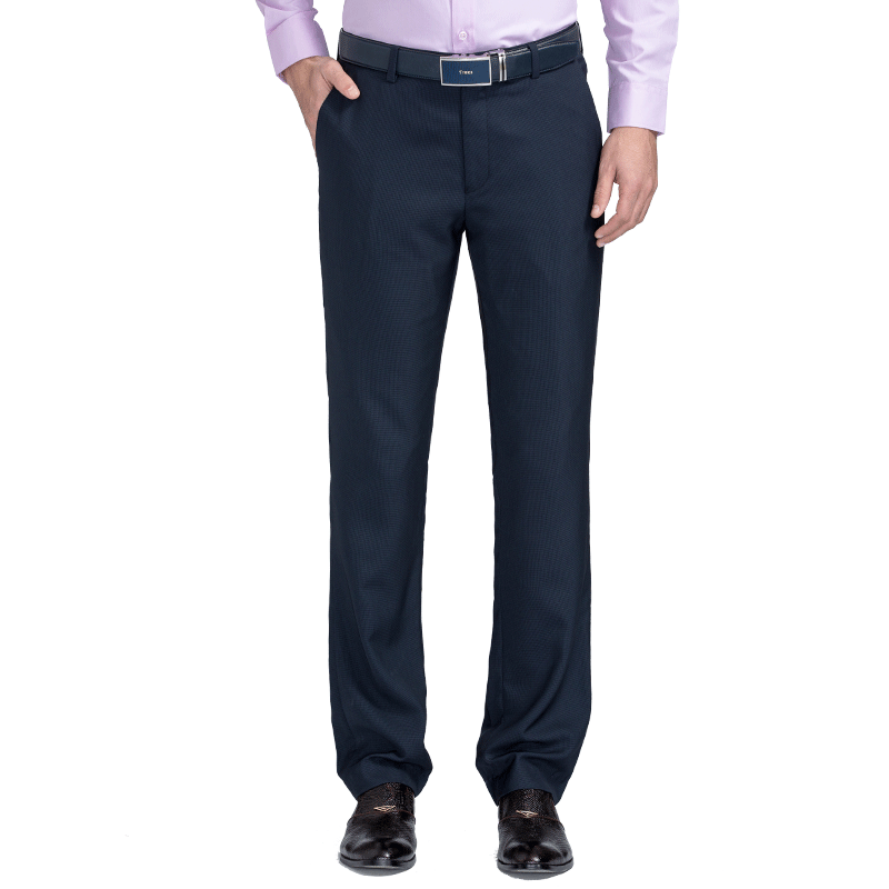 才子男装（TRIES）西裤 男士2017新款简约条纹立体时尚有型修身商务百搭西裤5071E0120