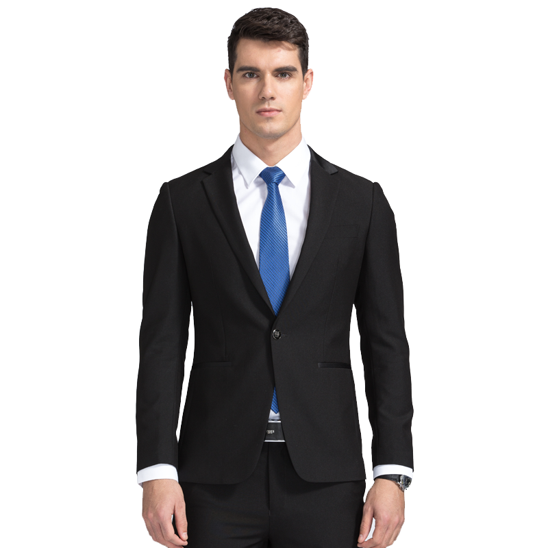 才子男装（TRIES）西服套装 男士2017新款纯色一粒单排扣简约舒适商务西服套装2071E0271