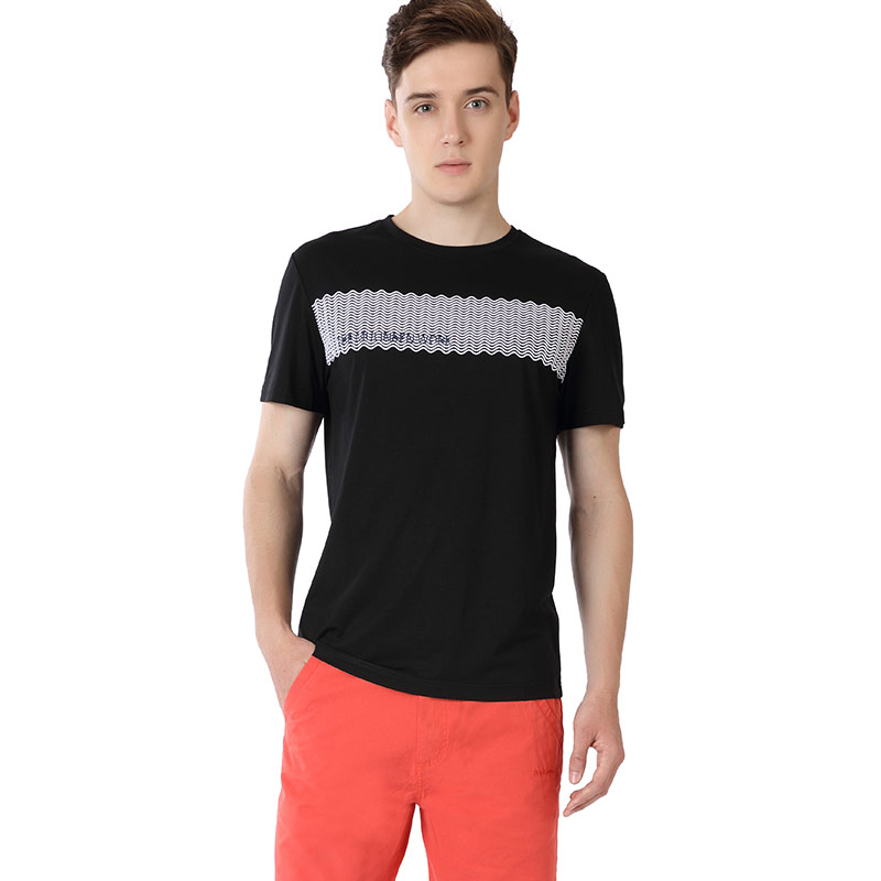 木林森男装夏季新款休闲百搭圆领男T恤11270810