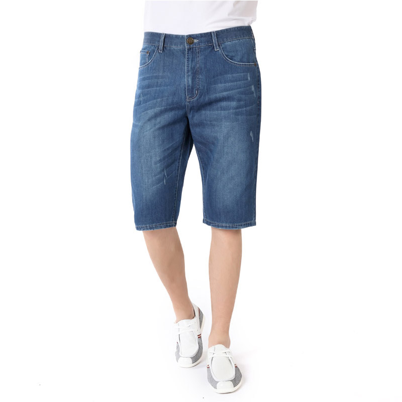 木林森男装夏季棉质宿舍牛仔短裤 02264601