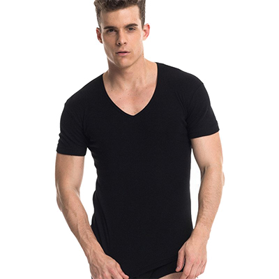 [2件装x2]threegunT恤男纯棉百搭弹力短袖修身打底内衣全棉外穿汗衫 22503A1