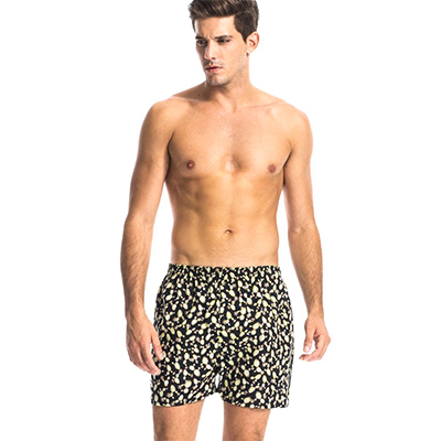 三枪 男士内裤 春夏新品舒肤纯棉印花全棉阿罗裤大码平角裤50301B1