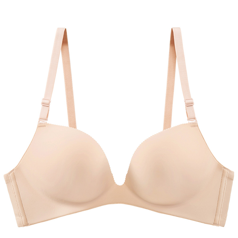 水中花新款光面无痕无钢圈小胸厚杯聚拢舒适立体模杯文胸内衣女士718211