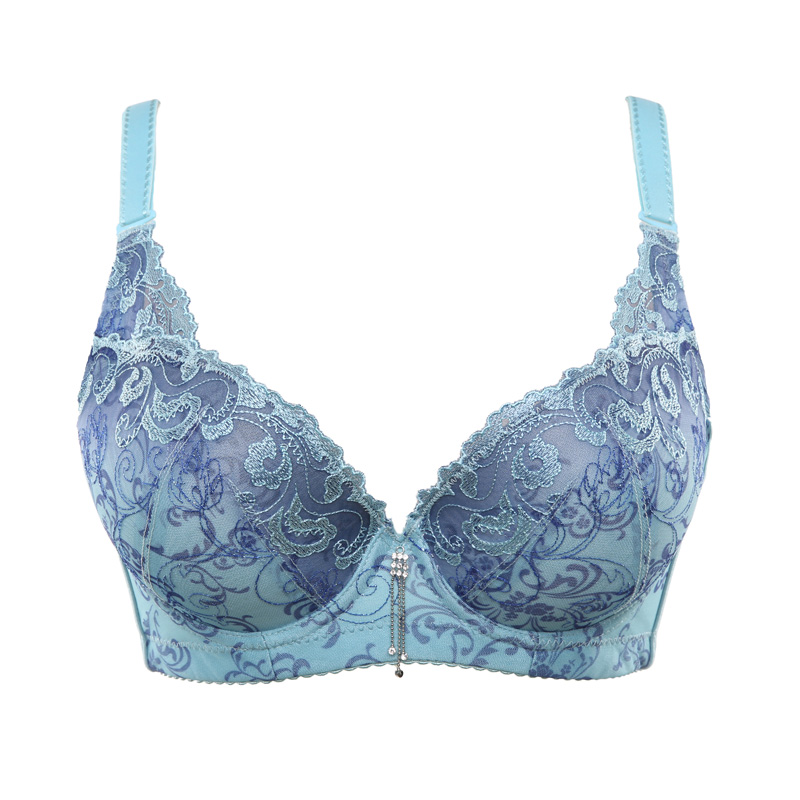 水中花新款 优雅刺绣有钢圈调整聚拢型文胸内衣