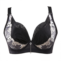 水中花新款刺绣全罩杯夹棉调整型文胸三排四扣内衣