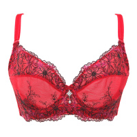 水中花新款清新精美网纱刺绣轻薄薄款聚拢型文胸 518283