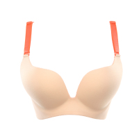 水中花新款 双色光面无痕无钢圈舒适聚拢型文胸618215