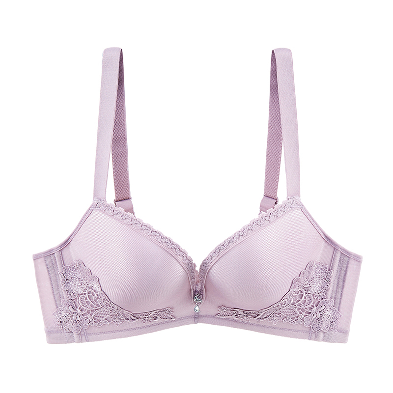 水中花新款 精致优雅水溶刺绣舒适无钢圈聚拢型文胸