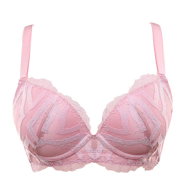 水中花 刺绣舒适透气内衣性感少女小胸聚拢文胸有钢圈厚薄款胸罩