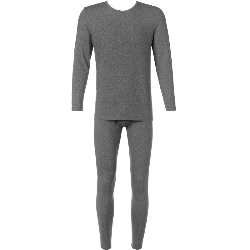 水中花男士保暖内衣速干排汗吸湿秋衣秋裤棉毛衫打底磨毛保暖套装