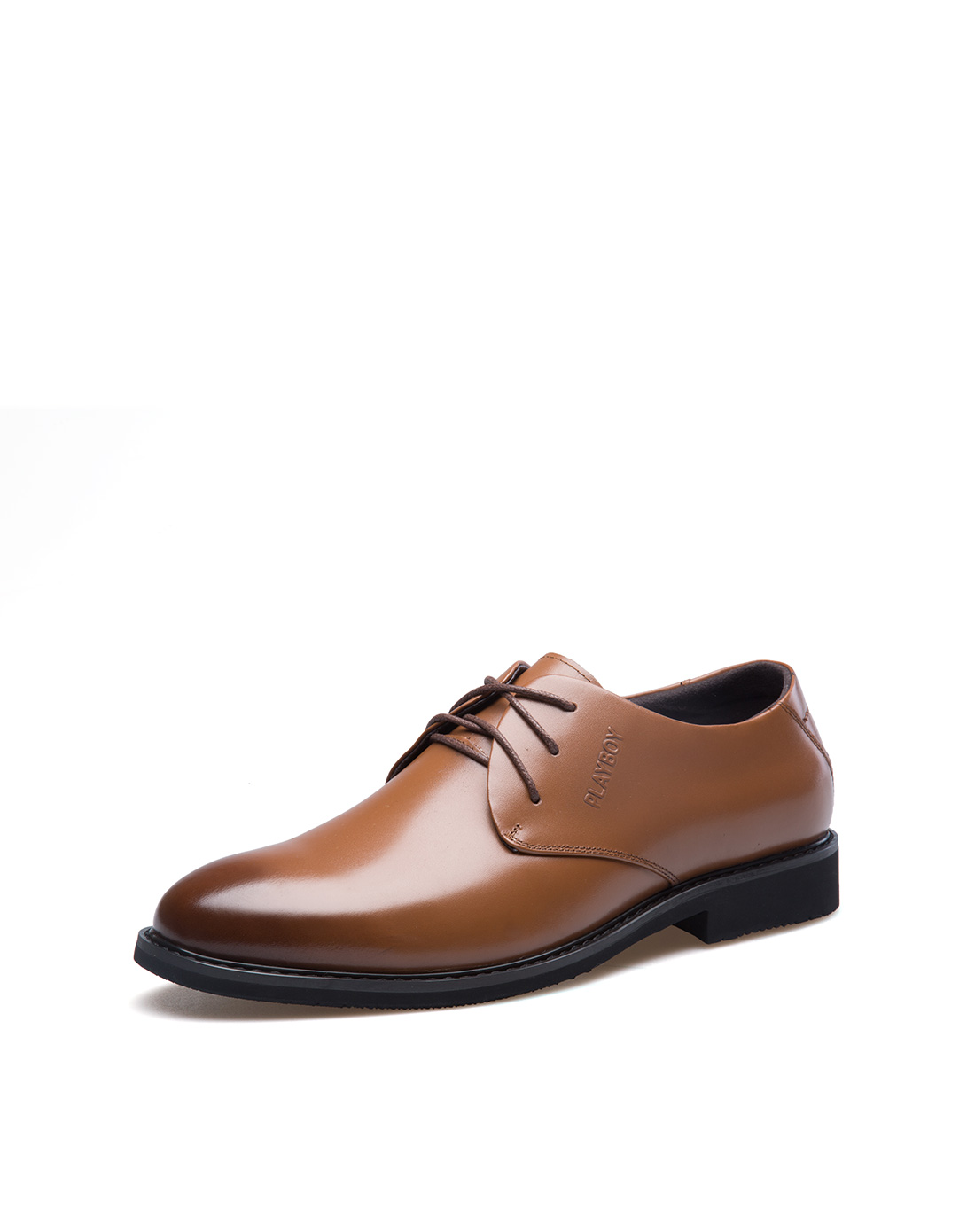 花花公子（PLAYBOY）男士经典系带商务皮鞋英伦圆头正装鞋男鞋6CW563010D02