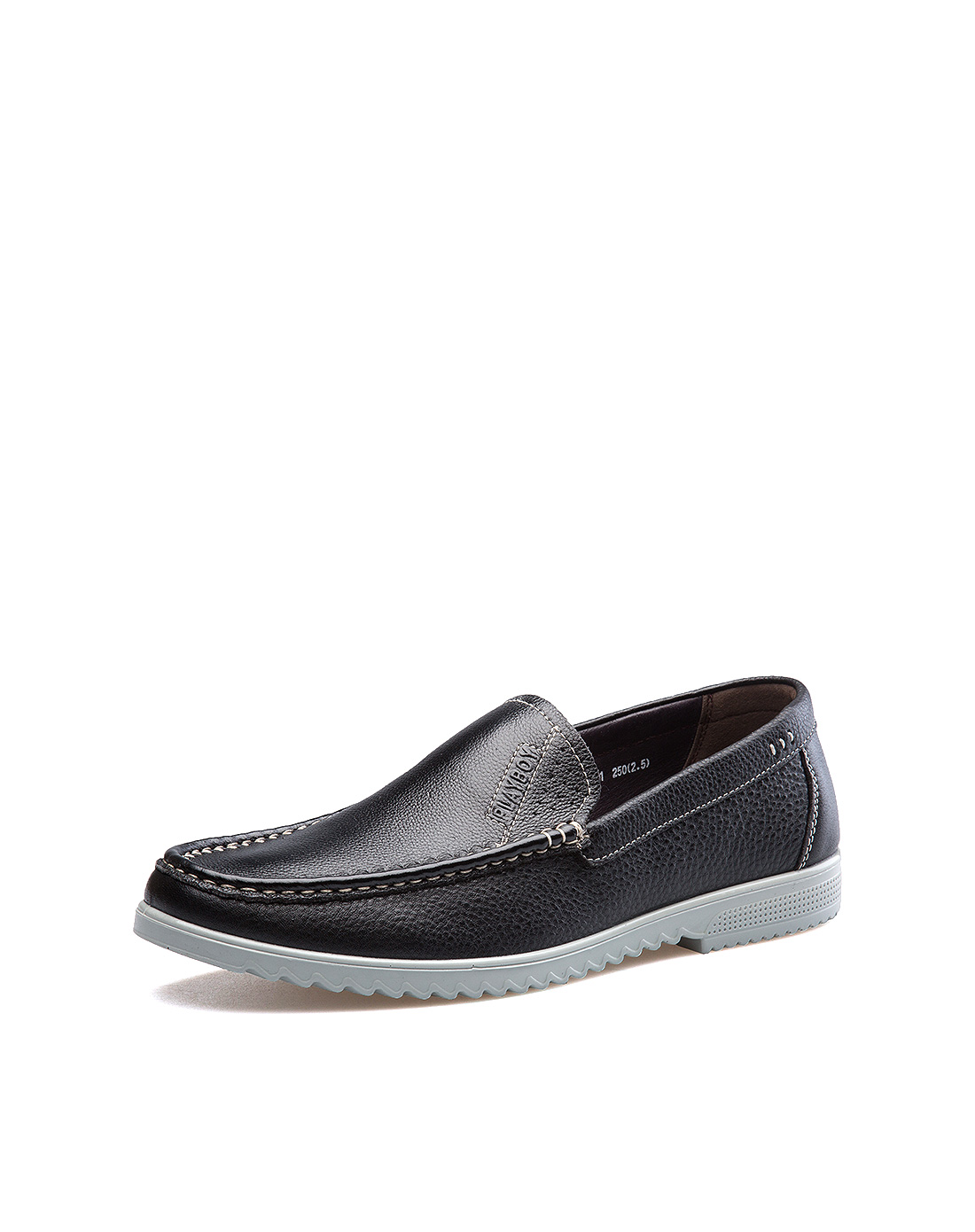 花花公子(PLAYBOY)男士套脚商务休闲皮鞋乐福鞋豆豆鞋一脚蹬轻便男鞋头层牛皮驾车鞋w51015310101