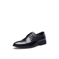 花花公子(PLAYBOY)男士韩版牛皮商务正装皮鞋6AW516012D01