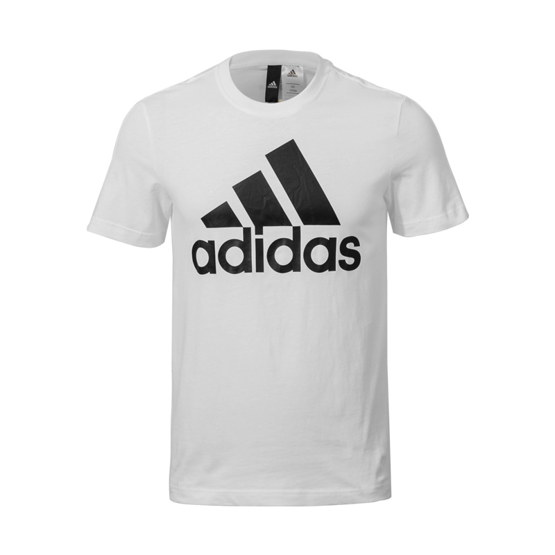 阿迪达斯adidas 男子休闲运动短袖 纯棉透气圆领上衣T恤 CD4863