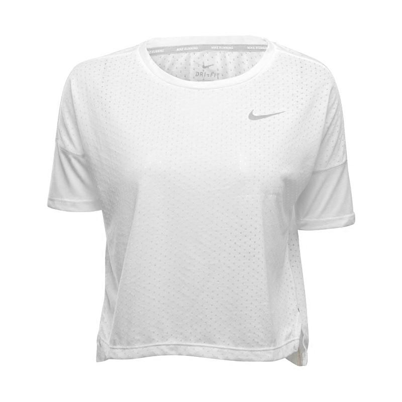 耐克NIKE 夏 女子宽松透气运动休闲跑步圆领短袖上衣T恤890994