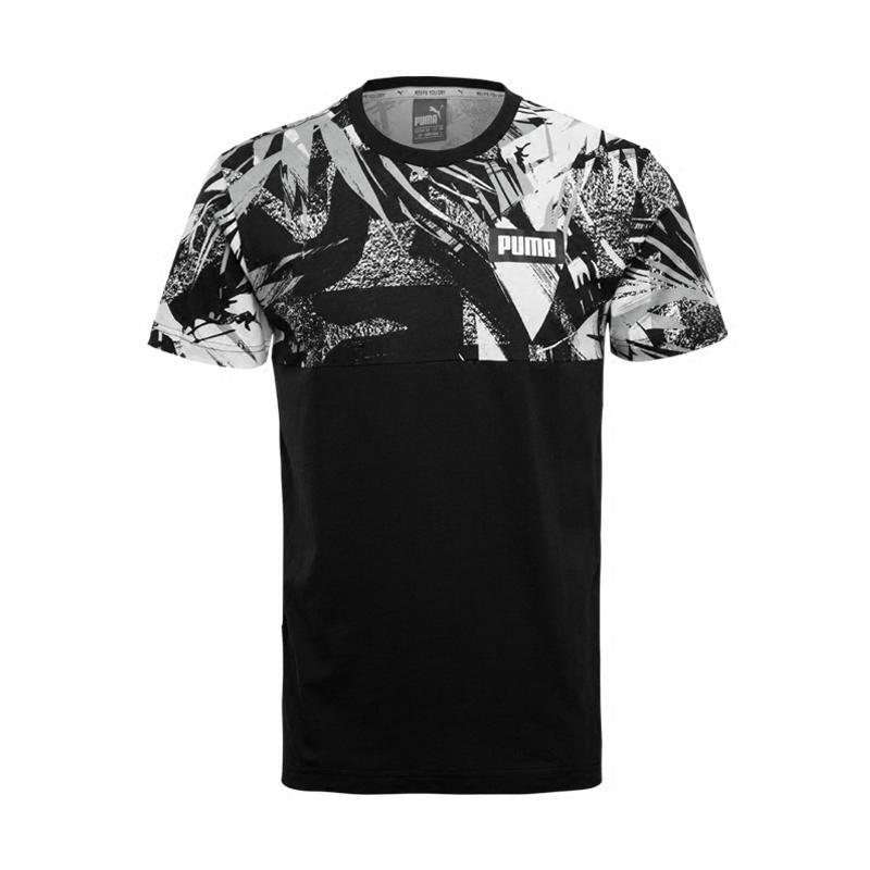 彪马PUMA 夏季 男子拼接印花休闲棉质短袖 运动休闲T恤 850117