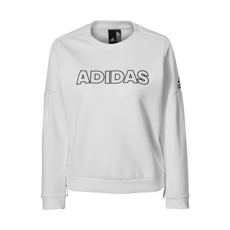 Adidas阿迪达斯套头休闲卫衣女子运动型格针织套衫