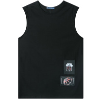 G'RSAGA黑色系休闲无袖T恤背心11623311002