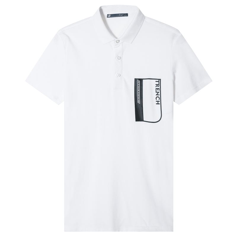 G'RSAGA白色系休闲短袖POLO衫11623311136