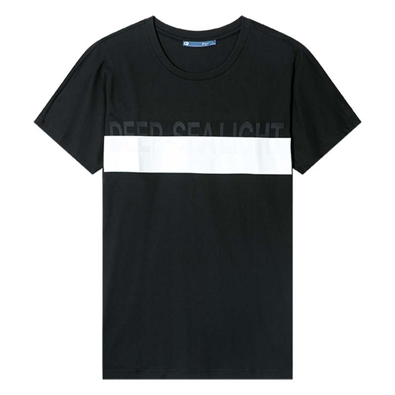 GRSAGA夏季休闲黑色系T恤11623211035