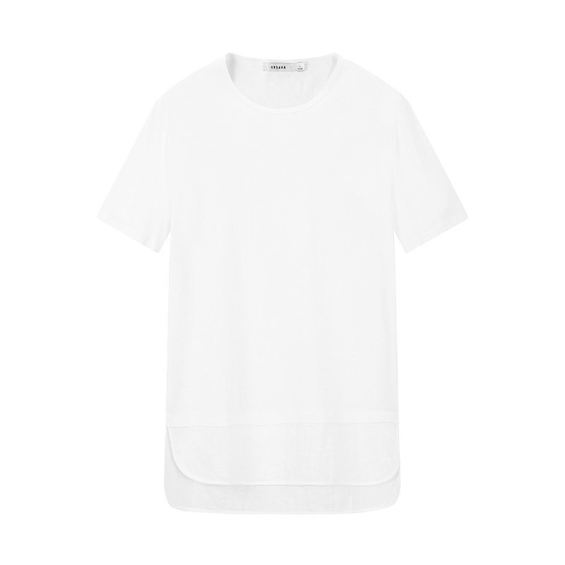 GRSAGA夏季休闲白色系T恤11721811107