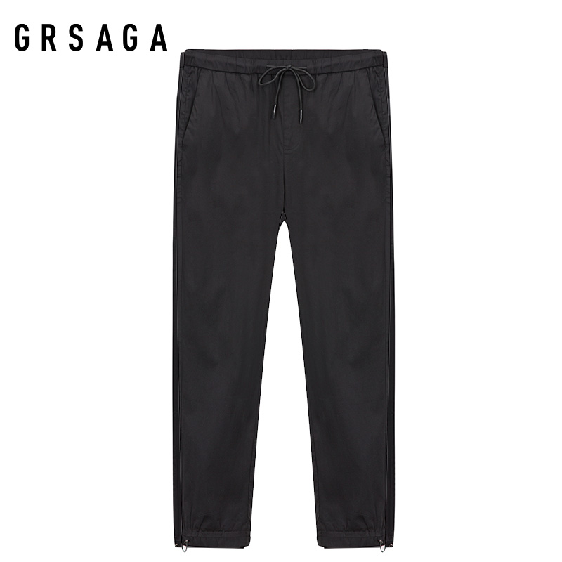GRSAGA夏季休闲黑色系休闲裤11723028682