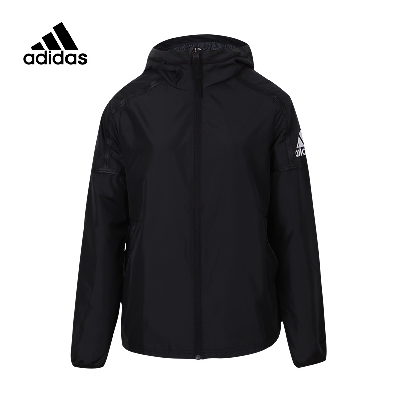 adidas 阿迪达斯 运动型格 女子 卫衣 黑 CV5494