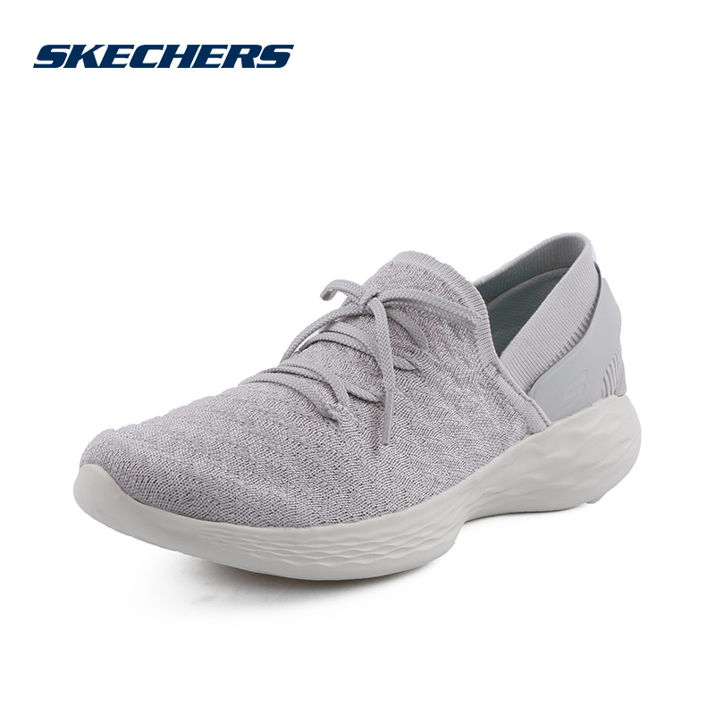 SKECHERS斯凯奇YOU系列女士轻质一脚蹬健步鞋运动鞋14975/SIL