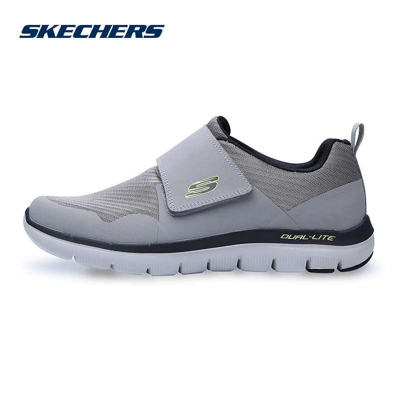 Skechers斯凯奇男士一脚套休闲鞋网布魔术贴男鞋运动鞋52183