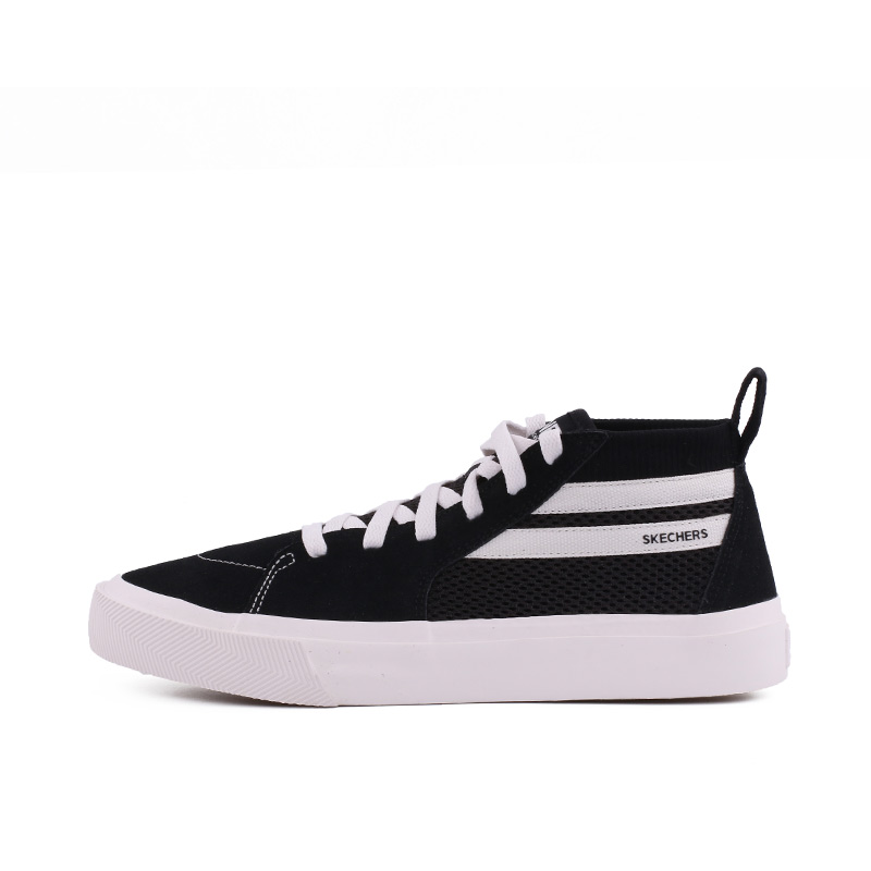 Skechers斯凯奇男鞋新款透气时尚板鞋 小白鞋中帮休闲鞋 18566