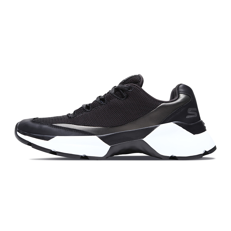 Skechers斯凯奇女鞋新款厚底复古鞋 透气网布时尚运动鞋 15492