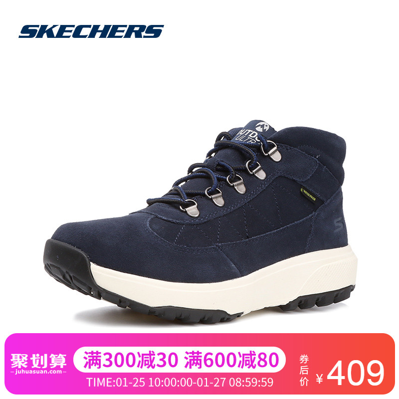 Skechers斯凯奇男鞋2018冬季新款户外高帮休闲板鞋运动鞋55489/BKGY 55489/NVY