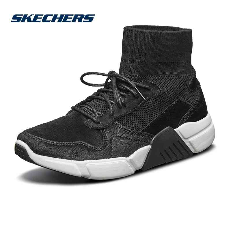 Skechers斯凯奇休闲鞋女鞋2019春季新款高帮运动鞋板鞋68855/BLK 68855/LIL
