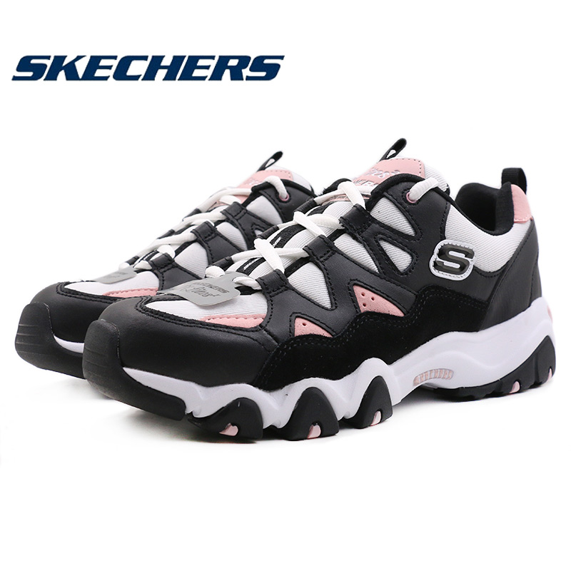 Skechers斯凯奇女鞋新款运动鞋熊猫鞋轻便休闲鞋88888328/WPK/WHT/WBPK