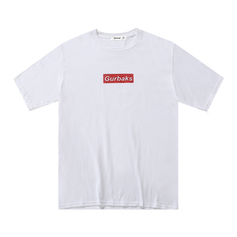 Gurbaks韩版短袖t恤男圆领纯棉印花半袖衫夏季简约薄款透气打底衫GT2229