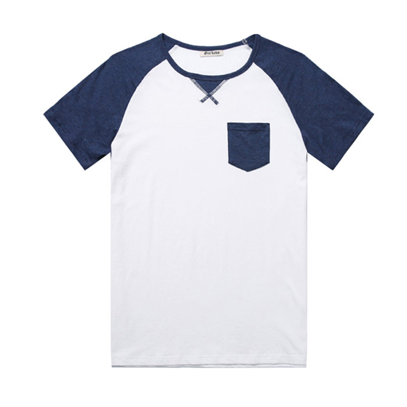 Gurbaks2017夏季插肩袖T恤男韩版短袖撞色圆领修身短袖体恤男潮t GT926