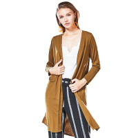 CDY040JL52简约舒适中长款羊毛开衫