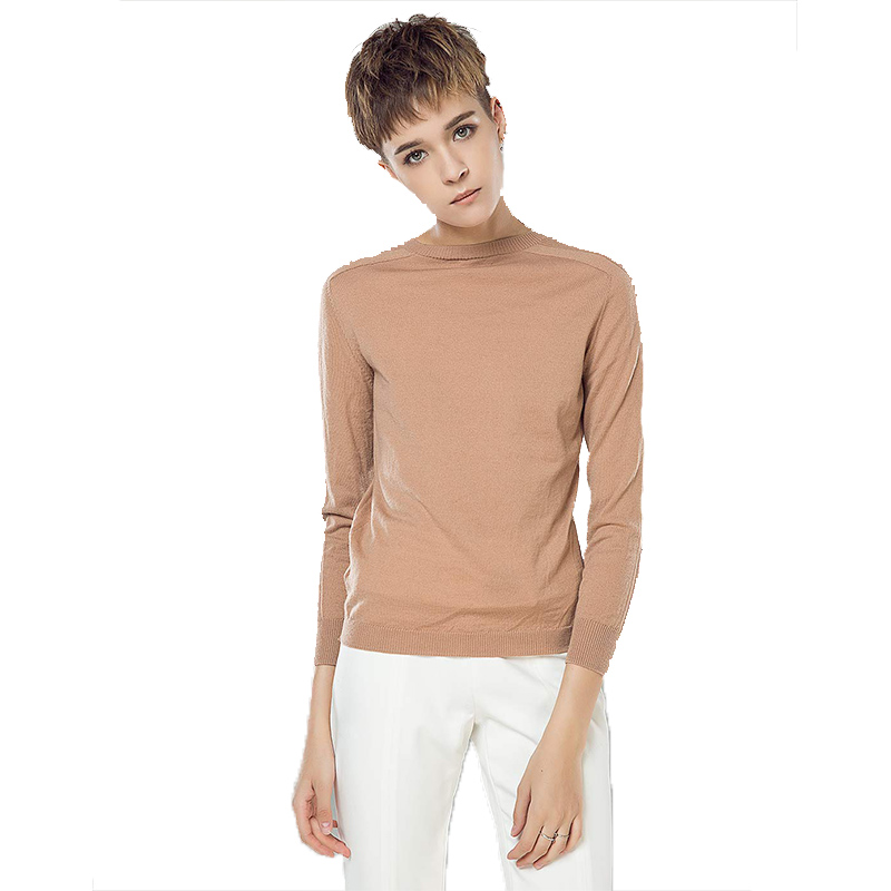 CMX003TS46气质简约常规款全羊毛套头衫