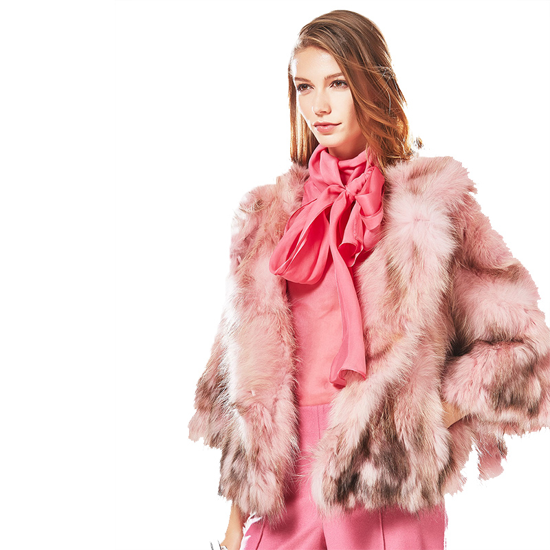 CYM050FS50舒适百搭连帽常规款貉子毛皮草外套