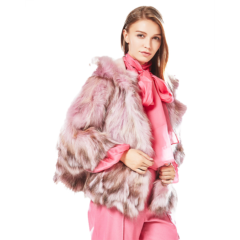 CYM050FZ50舒适百搭连帽常规款貉子毛皮草外套