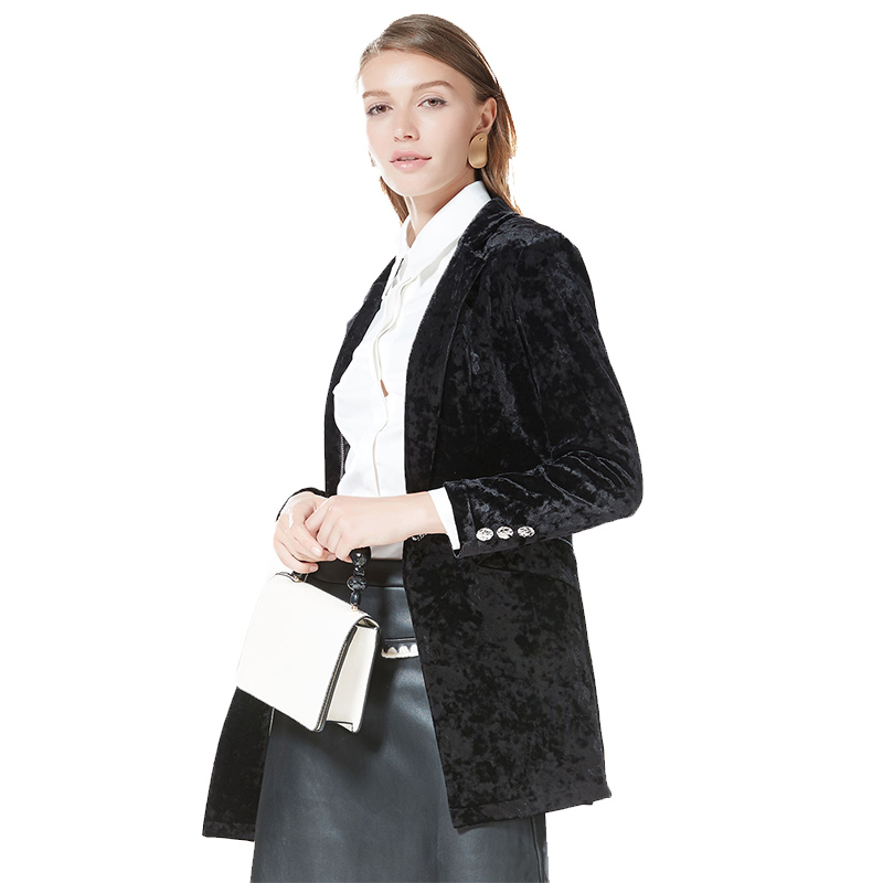 CXU019HE46气质百搭一粒扣中长款外套