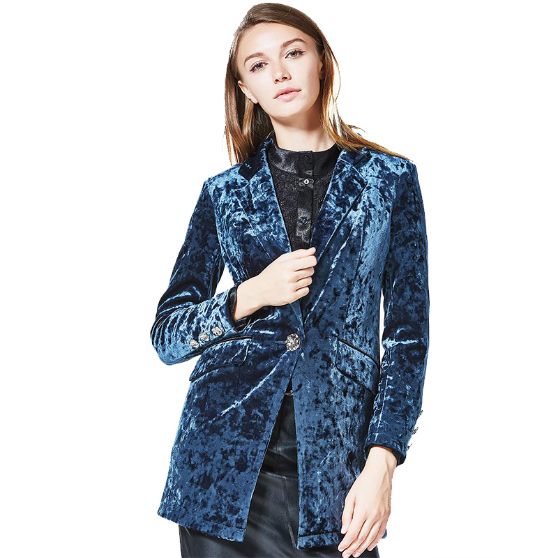 CXU019HI46气质百搭一粒扣中长款外套