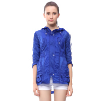 希娅夏季沙滩薄款中长款防晒衣女轻薄柔软长袖连帽防晒服透气女版外套D4091