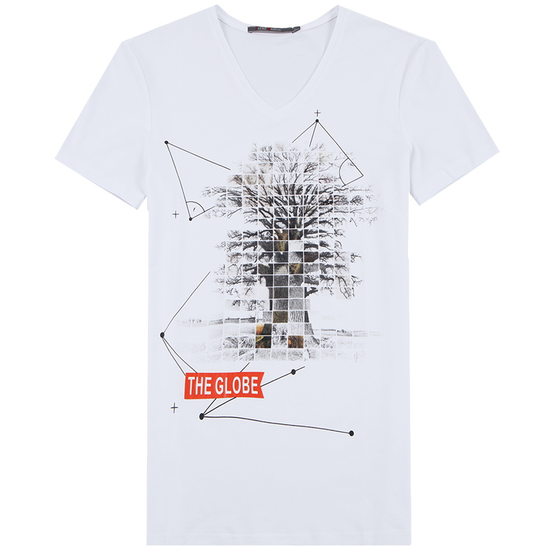 迪尔马奇2017夏季新品男士修身休闲短袖圆领T恤半袖上衣M01688_D91