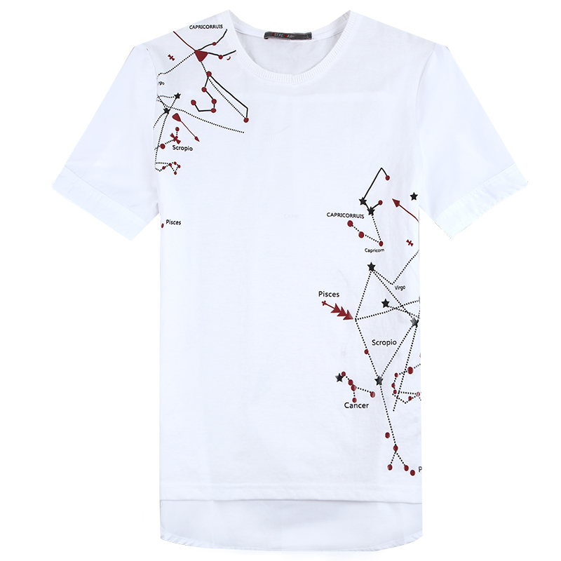 迪尔马奇2017夏季新品男士修身个性棉麻拼接短袖半袖T恤M01695_e68