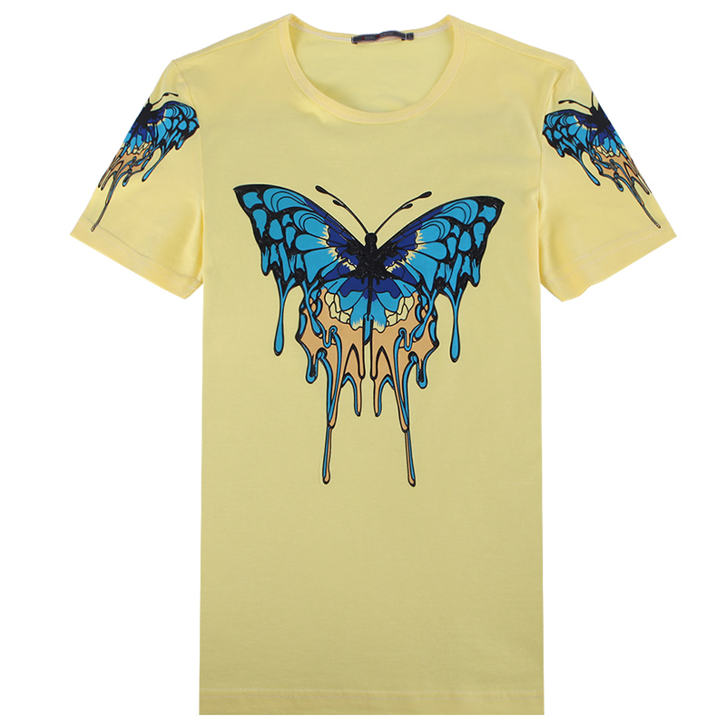 迪尔马奇2017夏新纯棉修身圆领修身男士短袖T恤半袖上衣潮M01605_V24