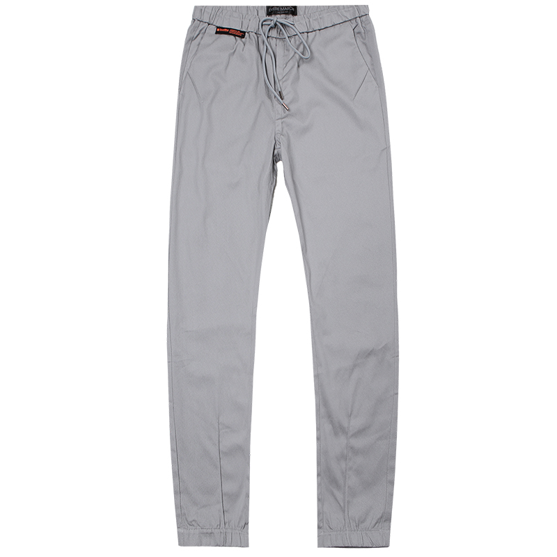 迪尔马奇夏季新品抽带系带小脚裤拼接修身男士束口裤M16730_u11