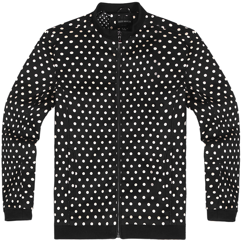 迪尔马奇春夏新款波点印花潮流型男立领男士夹克外套M09534