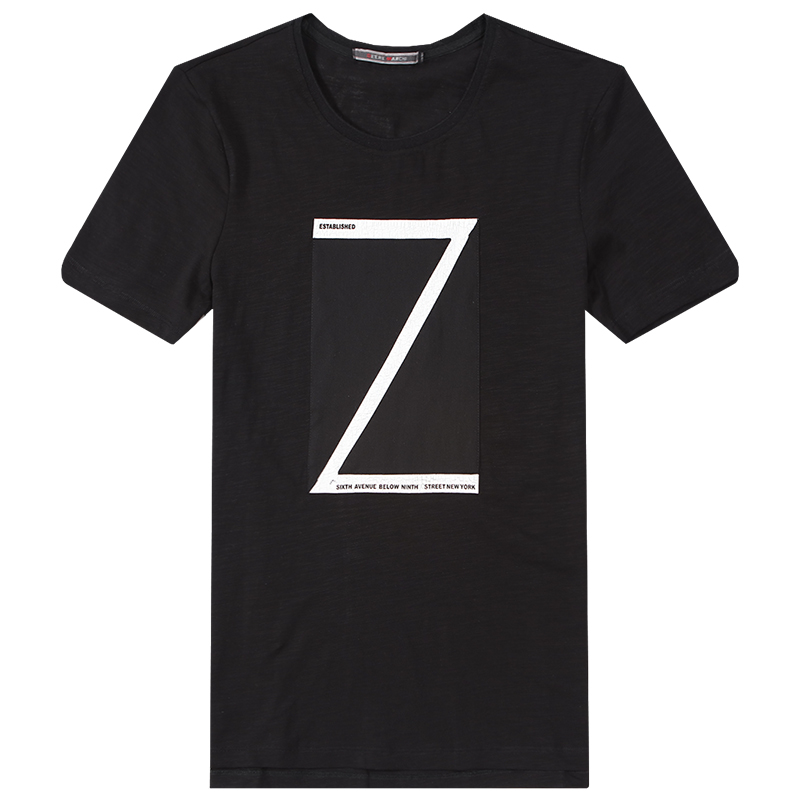 迪尔马奇17夏季新品男士短袖T恤 简约字母印花半袖打底衫M010005